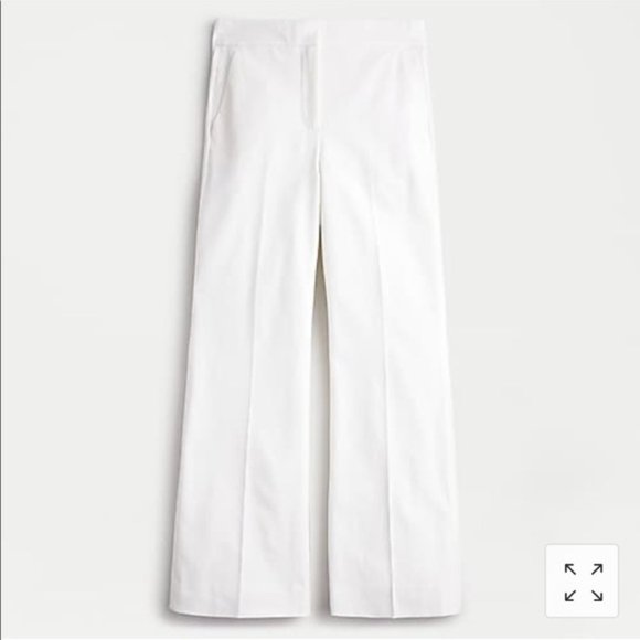 J. Crew Hayden Pant Bistretch Cotton AJ420 White - Picture 2 of 7